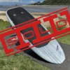 Lift Foils 6′2″ Explorer eFoil board in Brushed White finish, marked as SOLD on eFoilgc Marketplace.