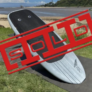 Lift Foils 6′2″ Explorer eFoil board in Brushed White finish, marked as SOLD on eFoilgc Marketplace.