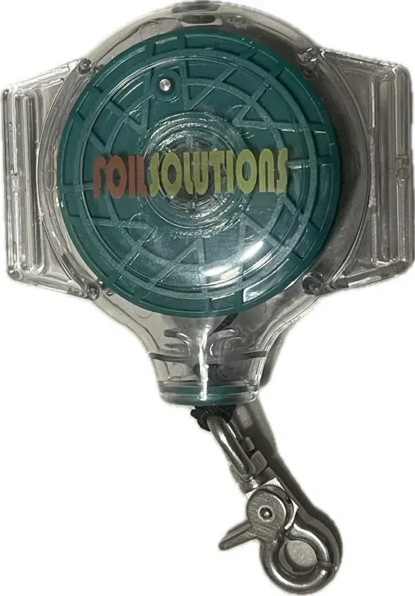 eFoilSolutions retractable leash unit shown on its own, part of the eFoilgc foiling safety and performance gear range.